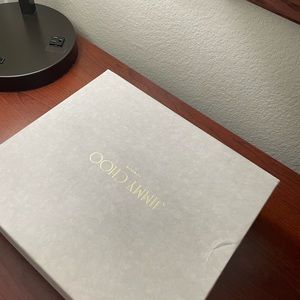 Jimmy choo gold wedges